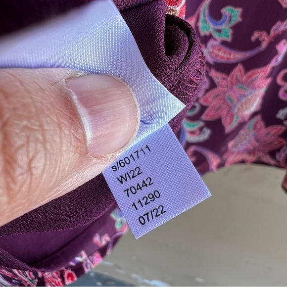 LOFT Boho Long Sleeve Blouse - Size XL - Peasant Modest Office - Picture 5 of 7